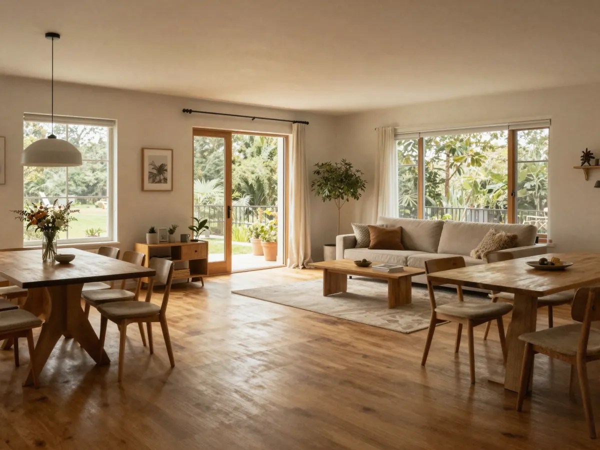 A renovated open-concept living space